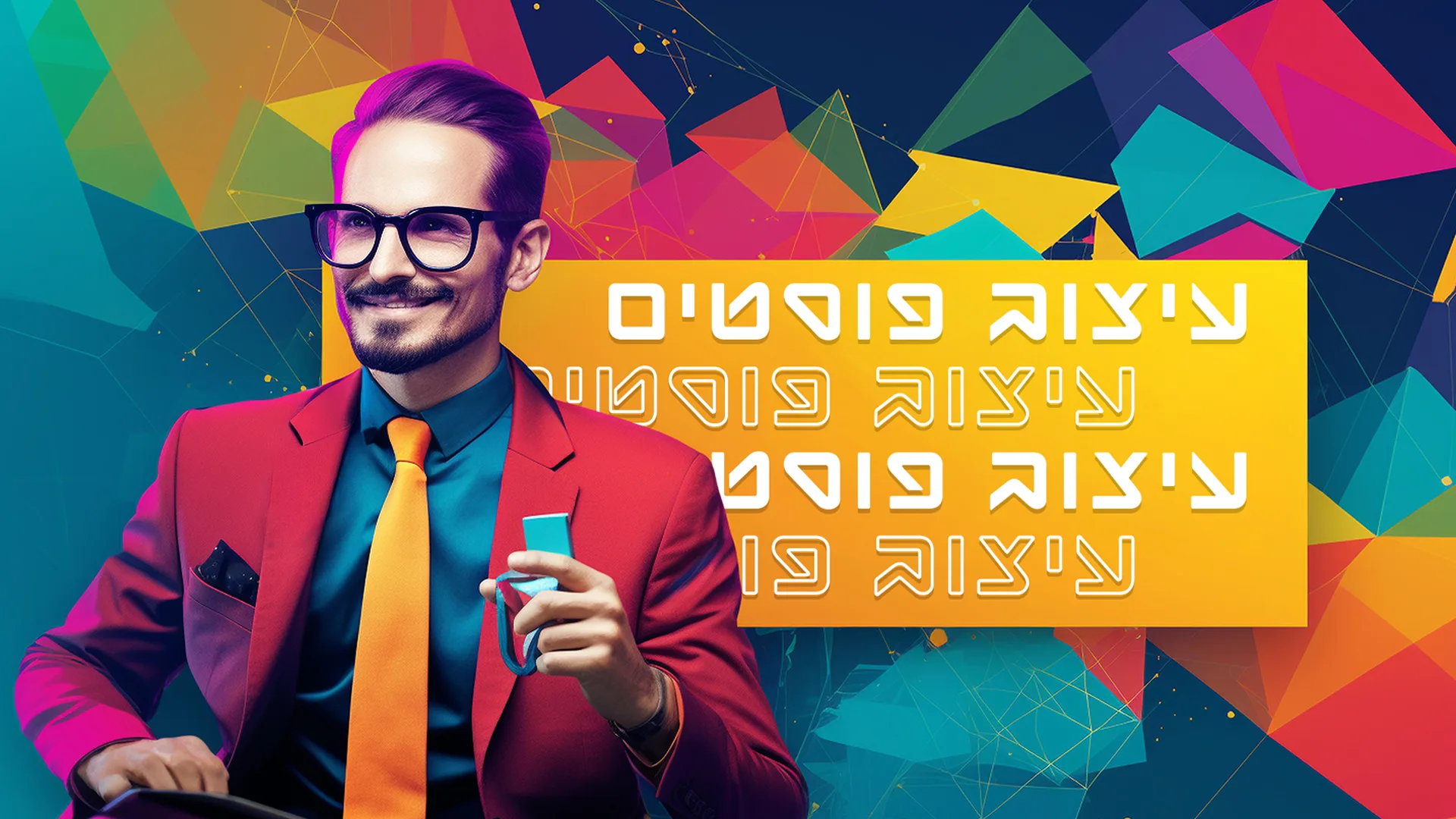 תמונת אווירה למאמר בנושא עיצוב פוסטים עם מילת המפתח מוטבעת על גבי התמונה. 