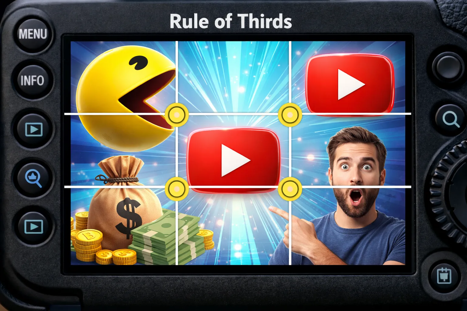 תמונת המחשה לחוק השלישים בצילום עבור מאמר בנושא טאמבנייל ליוטיוב