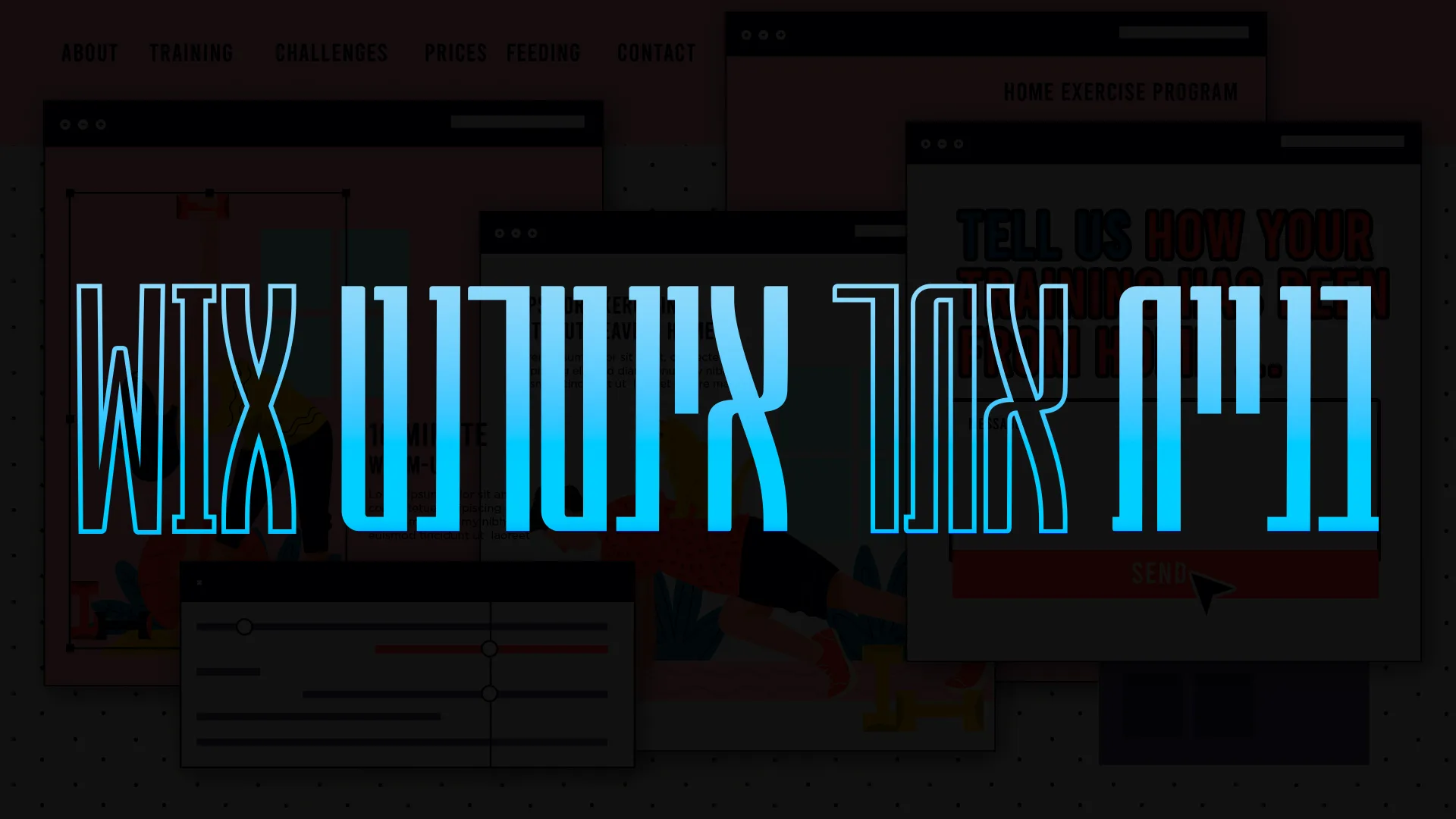 תמונה ראשית למאמר בנושא בניית אתר אינטרנט WIX עם מילת המפתח מוטבעת על גבי התמונה